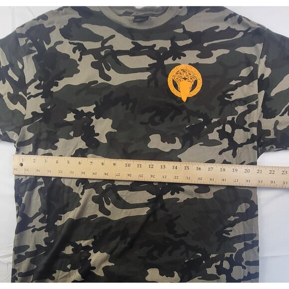 CROOKS & CASTLES Camouflage Orange Medusa Graphic Tshirt Mens XL Streetwear - Picture 7 of 7